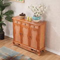 Rattan Weaving Exquisite Solid Wood Storage Cabinet Solid Wood Shoe Ark 2