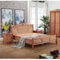 Natural Rattan Bedroom Furniture Double Rattan Woven Bed