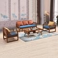Nordic Living Room Furniture Rattan Wooden Sofa Set