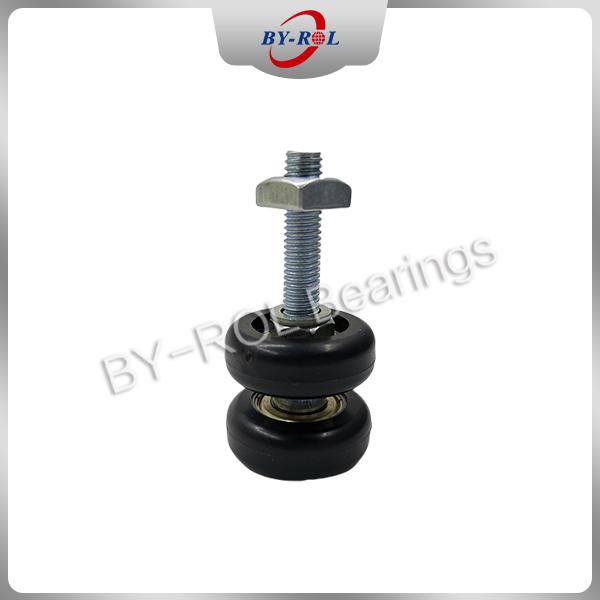 Customized Size Bracket & Bearing Plastic Nylon roller for sliding door, wheel  4