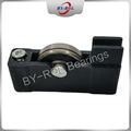 Customized Size Bracket & Bearing Plastic Nylon roller for sliding door, wheel 