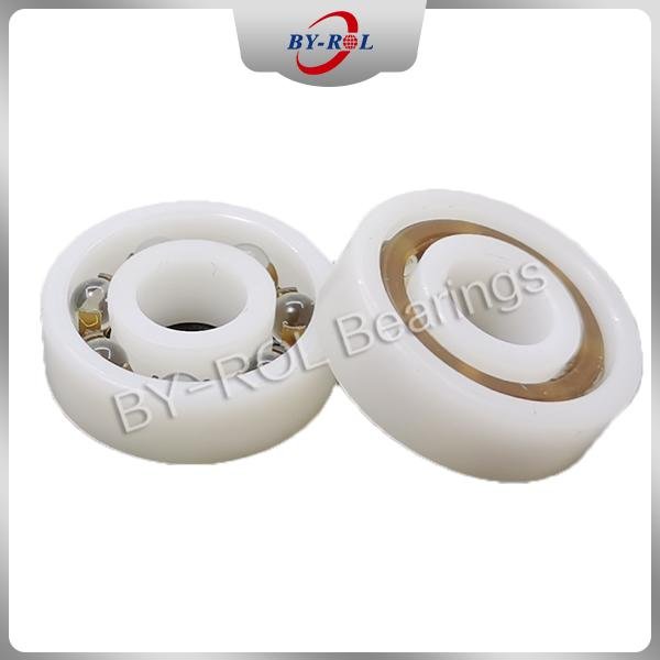China Factory Plastic Ball Bearing, Plastic Roller Wheel, Plastic Coated Bearing 3