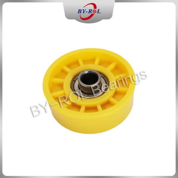 nylon pulley wheels with bearings plastic coat bearing pulley 4
