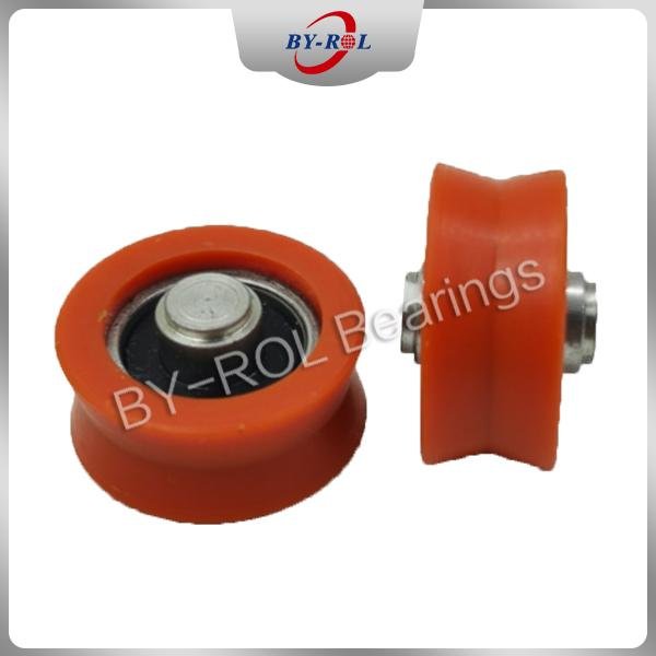 CNC plastic pulley v groove wheel bearing Round Delrin POM 3D Printer v wheel 2