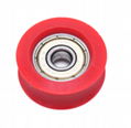 plastic v groove door wheel roller small