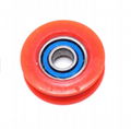 plastic v groove door wheel roller small pulley wheels nylon bearing 