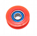 plastic v groove door wheel roller small pulley wheels nylon bearing  2