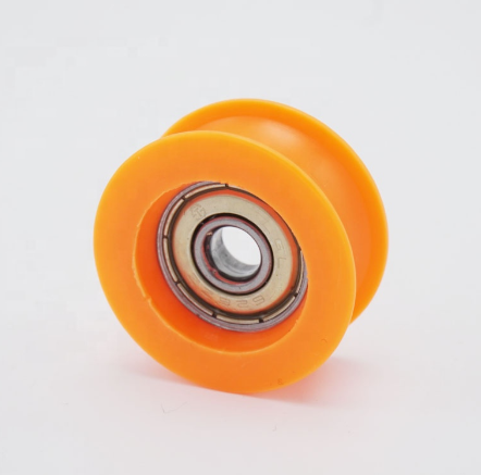 plastic v groove door wheel roller small pulley wheels nylon bearing  5