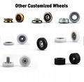 Customized Size Bracket & Bearing Plastic Nylon roller for sliding door wheel  2