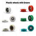 Customized Size Bracket & Bearing Plastic Nylon roller for sliding door wheel  3