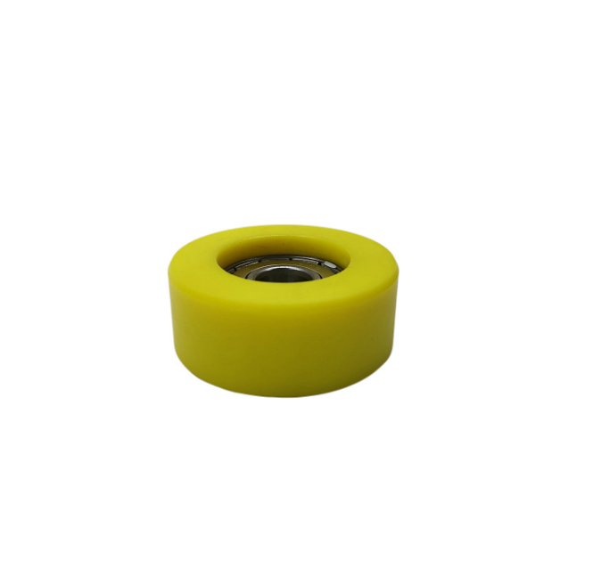 PU soft rubber coated 6201zz bearing roller with zero noise and good running 2