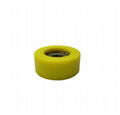 PU soft rubber coated 6201zz bearing roller with zero noise and good running 2