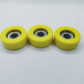 PU soft rubber coated 6201zz bearing roller with zero noise and good running 3