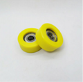 PU soft rubber coated 6201zz bearing roller with zero noise and good running 4