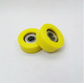 PU soft rubber coated 6201zz bearing roller with zero noise and good running