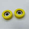 PU soft rubber coated 6201zz bearing roller with zero noise and good running 6