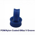 696zz POM Nylon Coated Plastic Bearing Roller 6