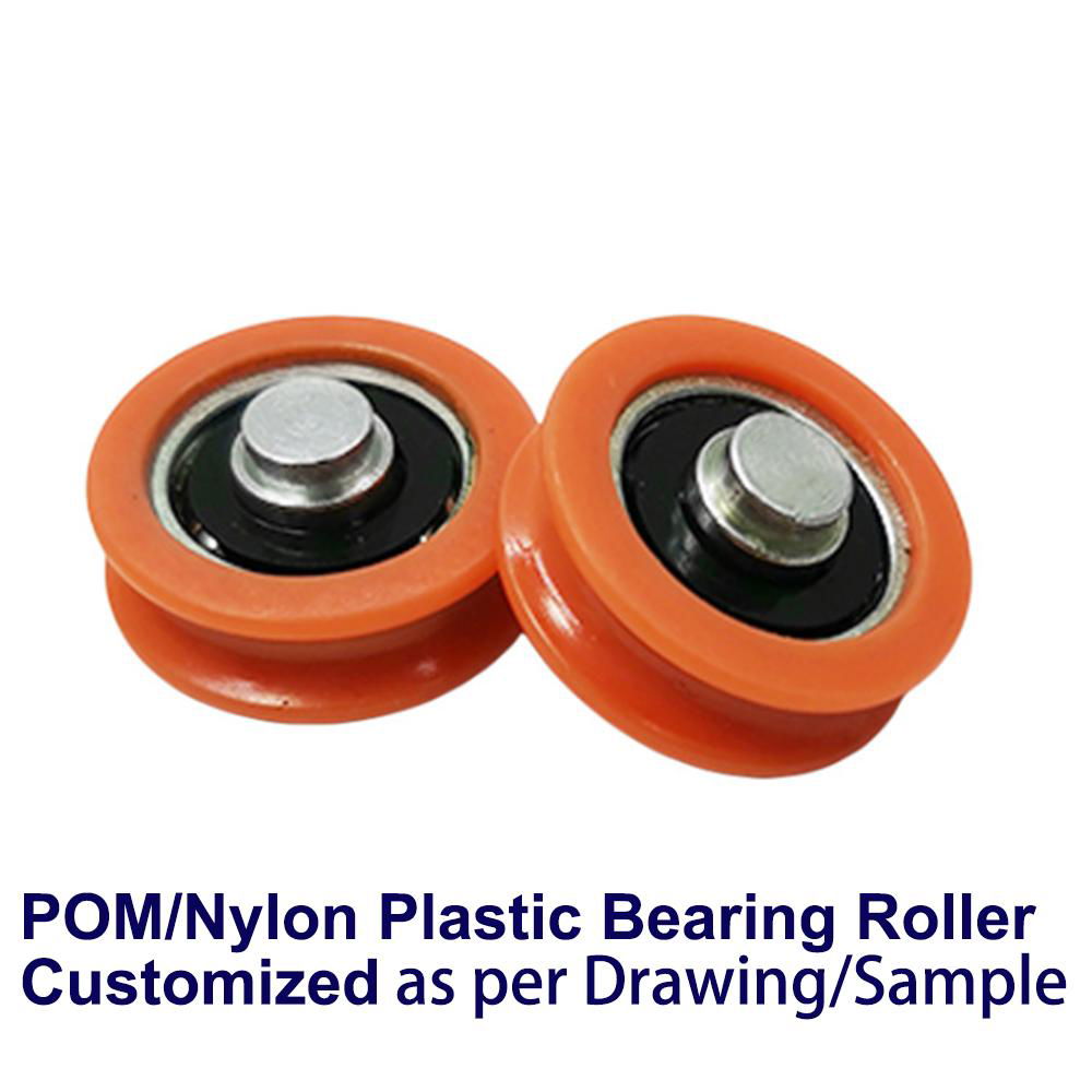 POM Nylon Coated U/V Groove Plastic Window Door Roller Bearings