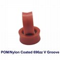 POM Nylon Coated U/V Groove Plastic Window Door Roller Bearings