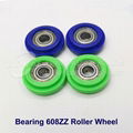 Plastic Injected Roller Wheel with Bearing 608zz Inserted