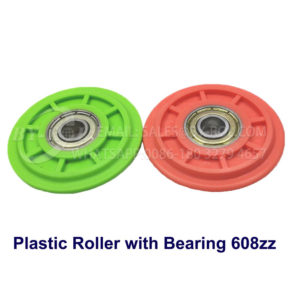 Popular Plastic Bearing Roller in White Green Red