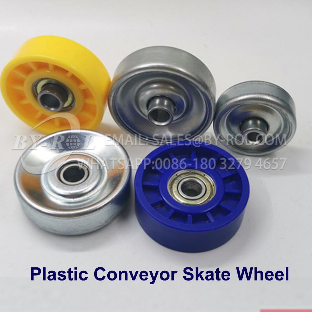 China Factory Direct Supply Zinc Plated Conveyor Skate Roller Wheel 2