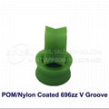 POM/NYLON Coated 696zz V Groove Plastic Bearing Roller 2