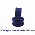 POM/NYLON Coated 696zz V Groove Plastic Bearing Roller 3