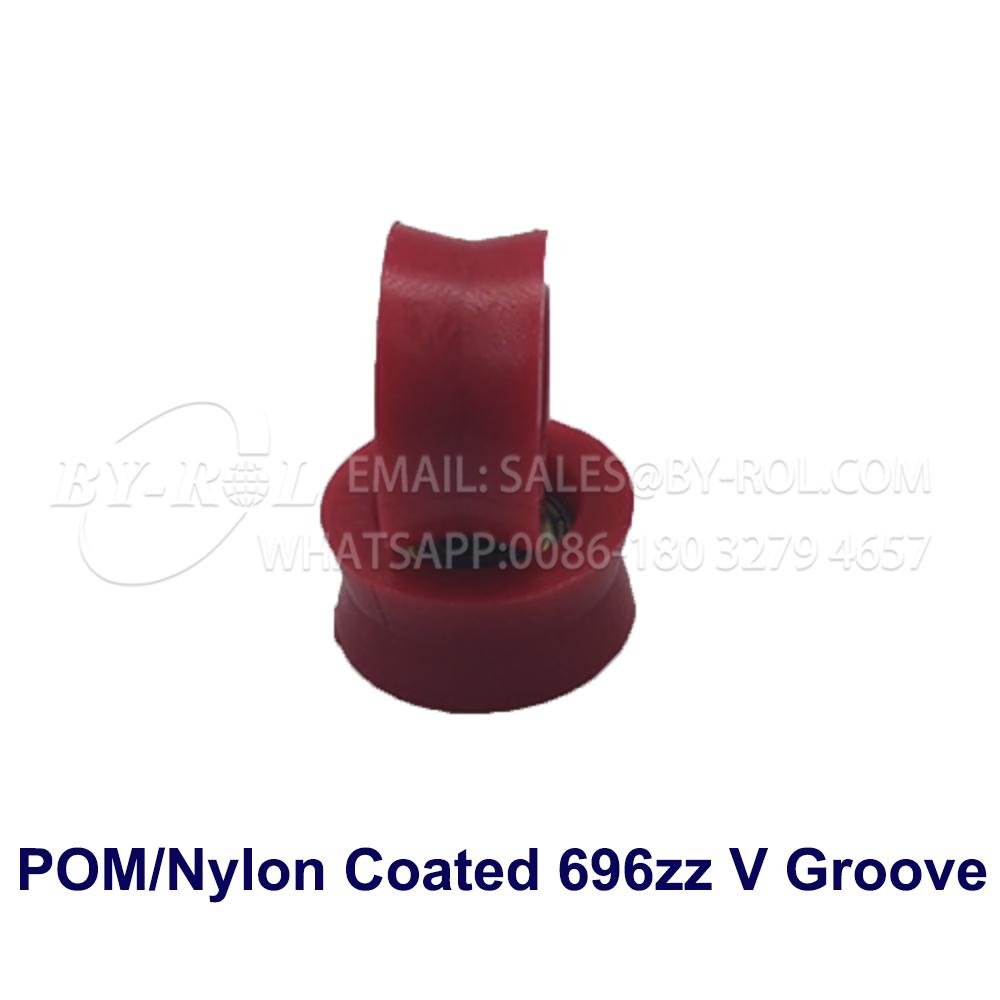 POM/NYLON Coated 696zz V Groove Plastic Bearing Roller 5