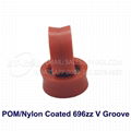 POM/NYLON Coated 696zz V Groove Plastic Bearing Roller 7