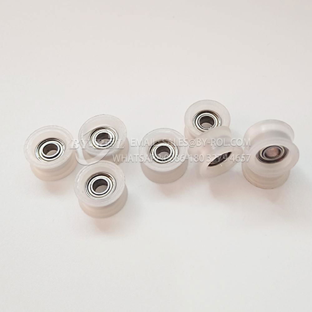 Nylon Coated Plastic Roller Wheel Pulley for Glass Windows with Bearing 684zz 4