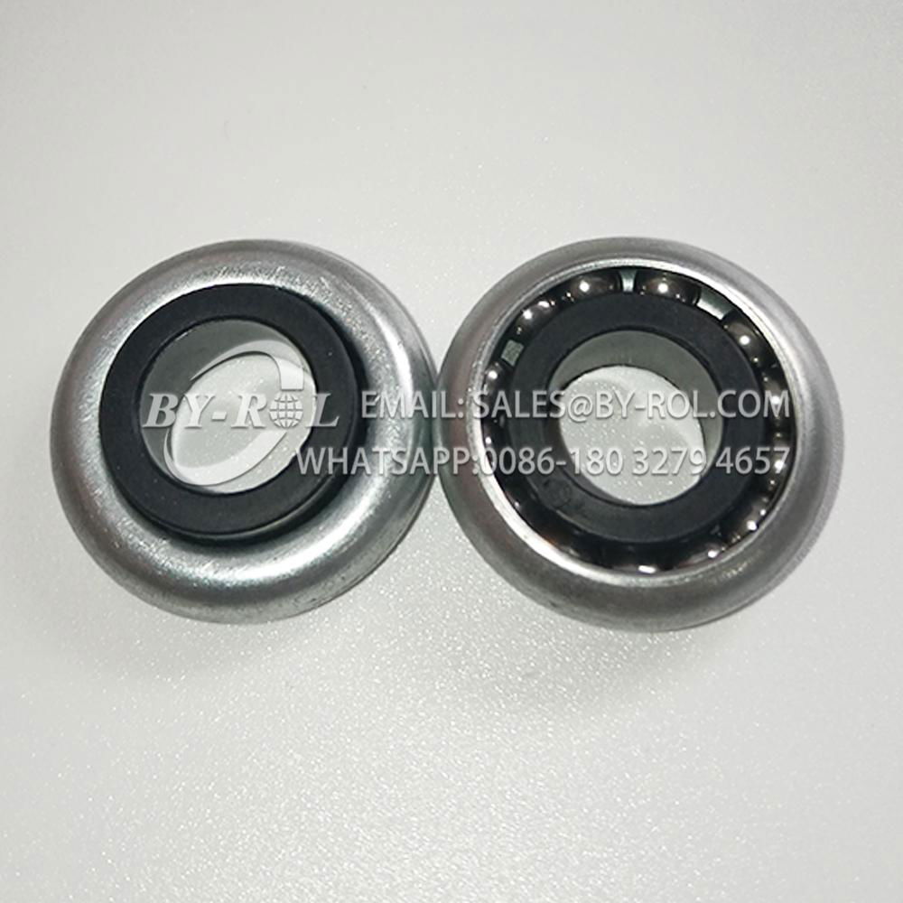 Non-Standard Roller Wheel Bearing with Zinc Plate and Plastic Inner Ring 4