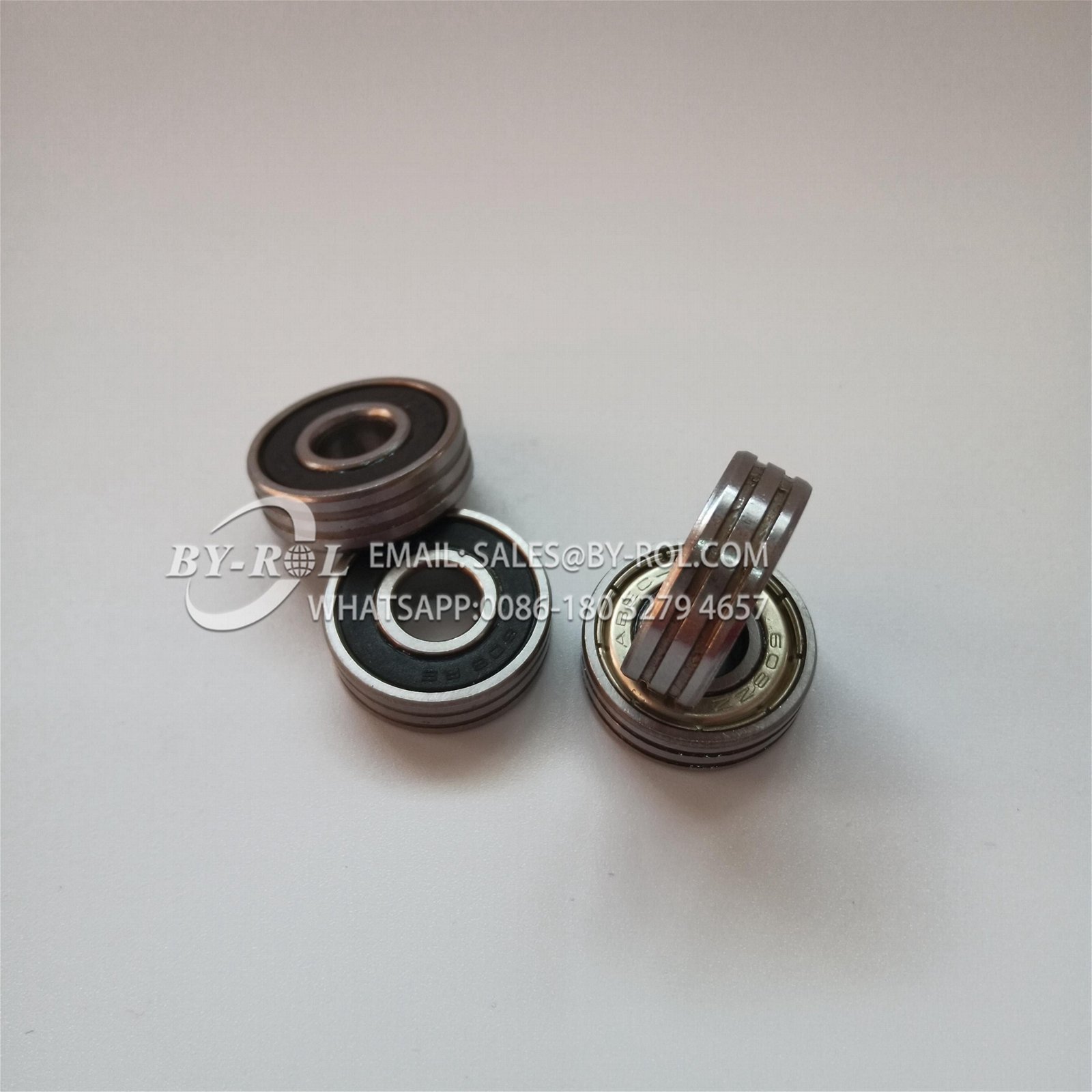 608 608RS 608ZZ 608-2RS 608ZZN 608-2RSN Door Window Rollers Ball Bearing Slotted 2