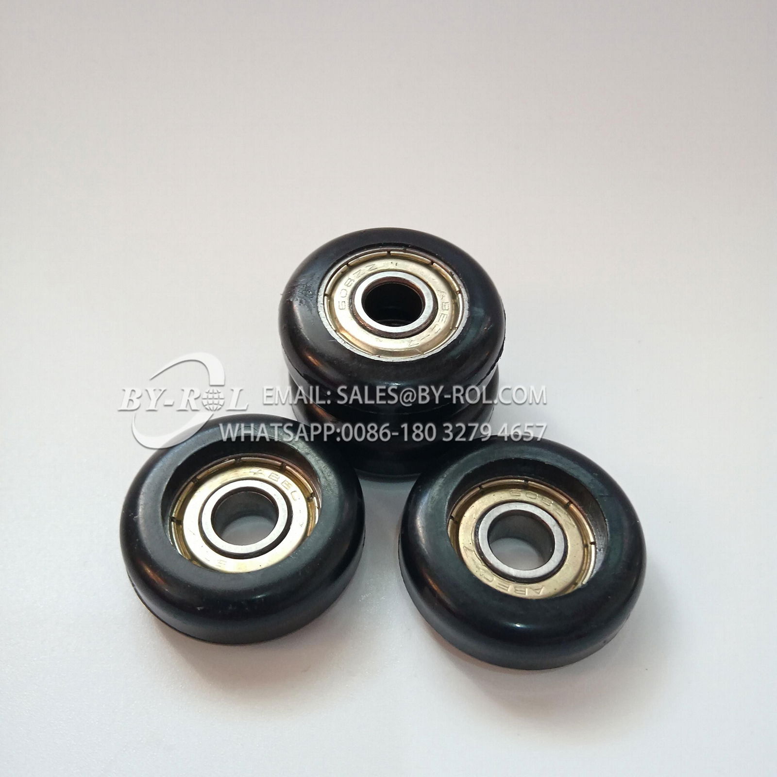 hot products nylon coated sliding gate pulley roller wheels 608zz 4