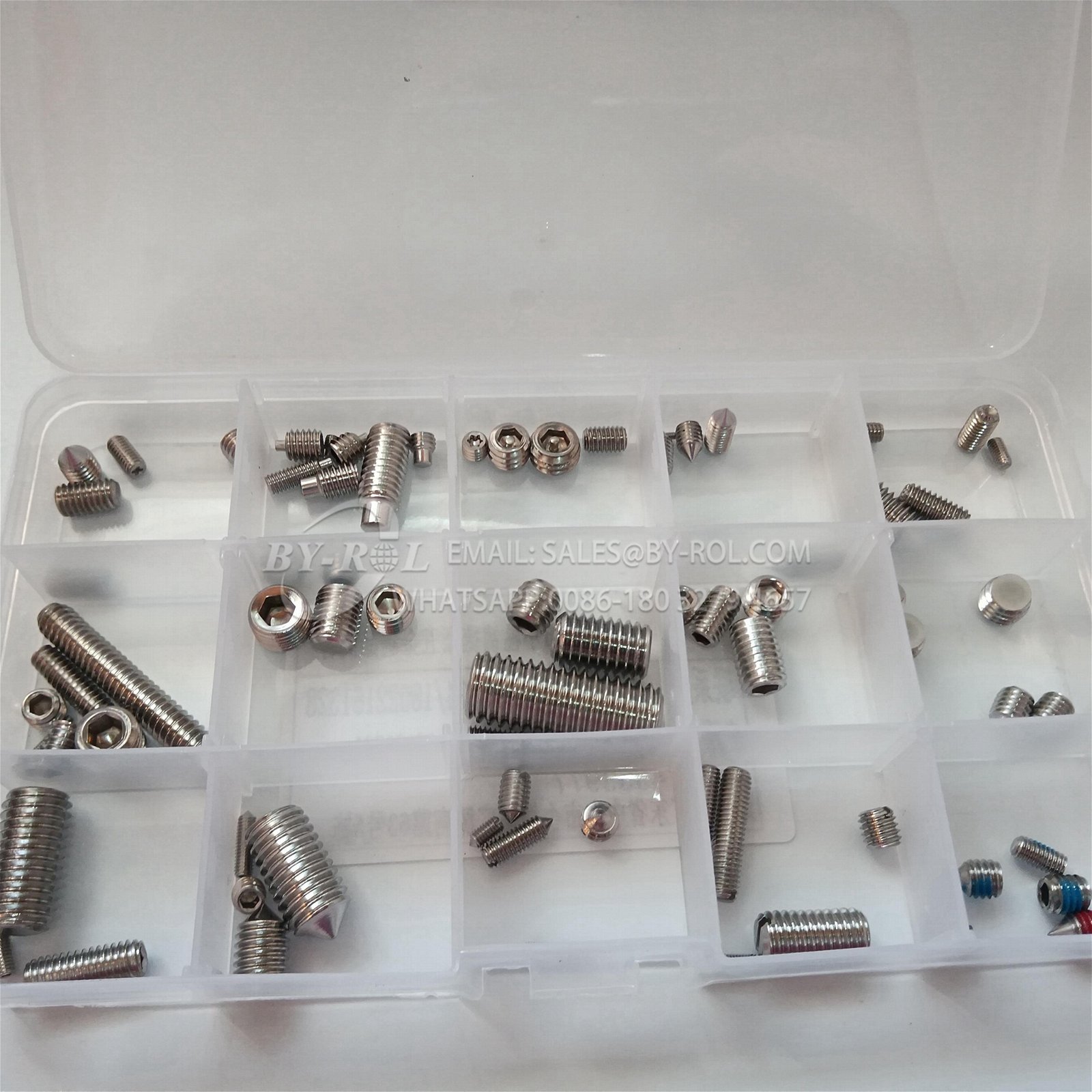 High quality Stainless steel SS304 SS316 set screw / tip screw DIN914  1