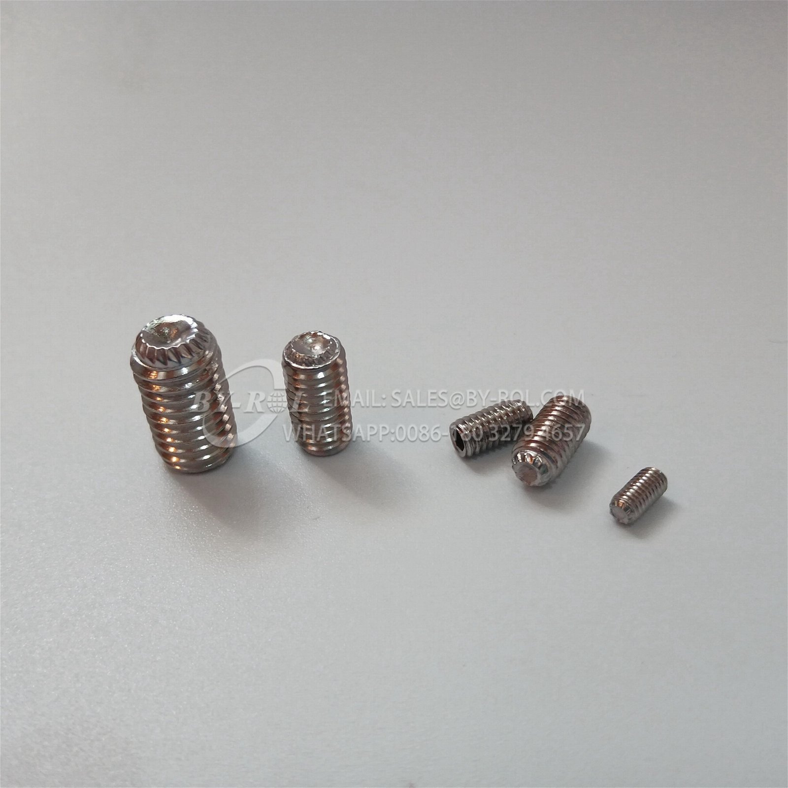Stainless Steel Hexagon Socket Knurl Set Screws with Cup Point