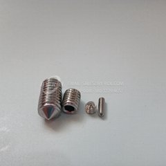 Stainless Steel Hexagon Socket Set Screws with Cone Point DIN914