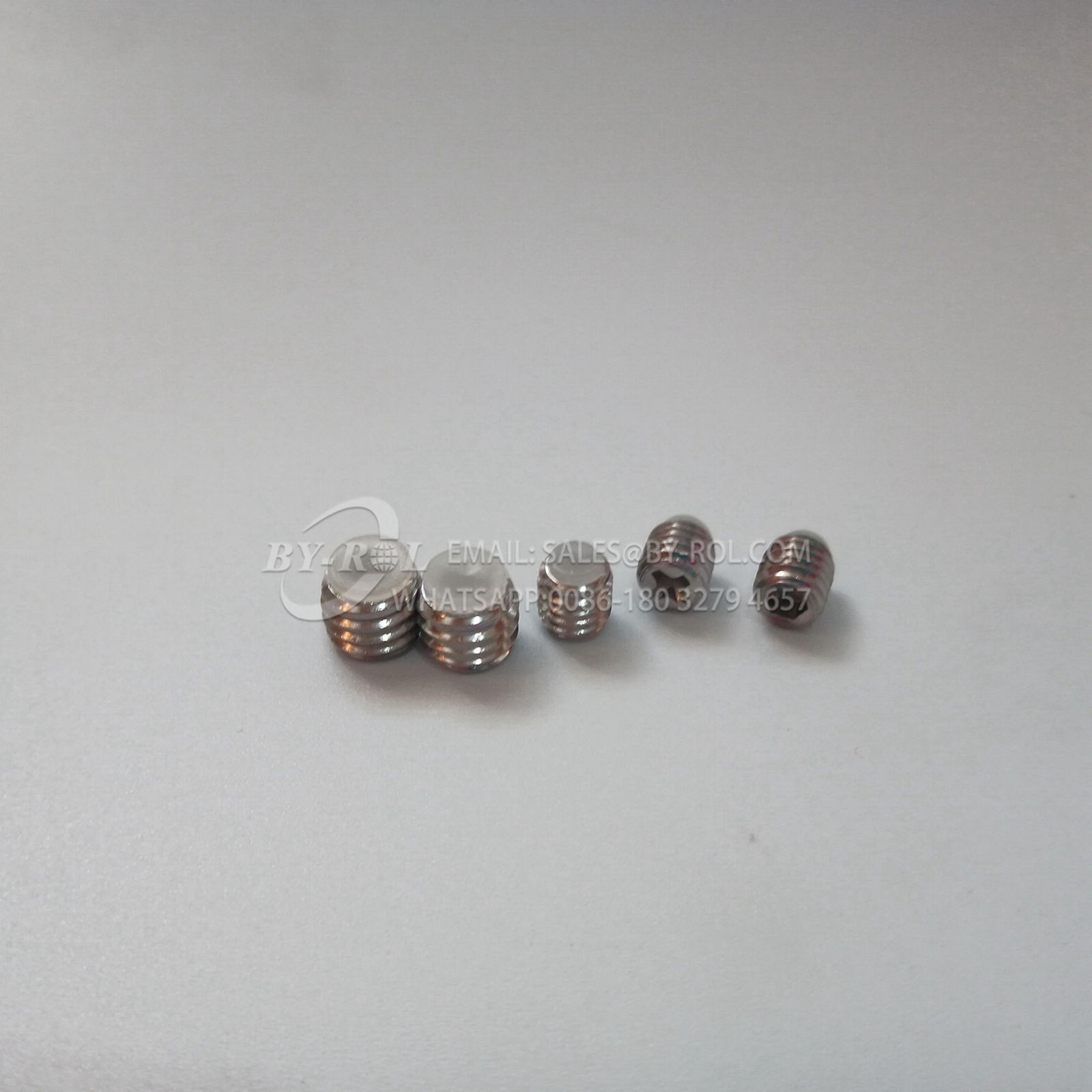 Custom stainless steel set screw special hexagon socket grub set screw with plas 3