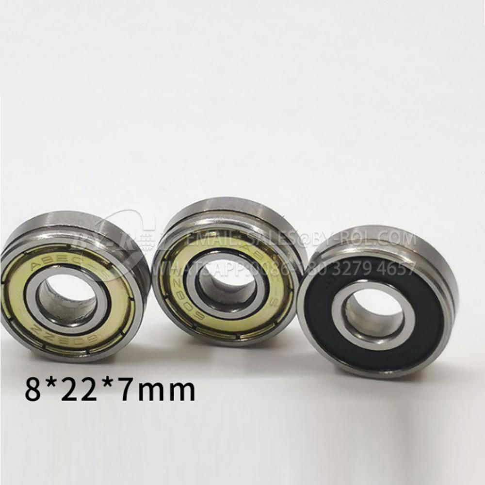 Miniature Deep Groove Ball Bearing 608zz with Single Slot for Toys and Suitcase  3