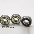 Miniature Deep Groove Ball Bearing 608zz with Single Slot for Toys and Suitcase 