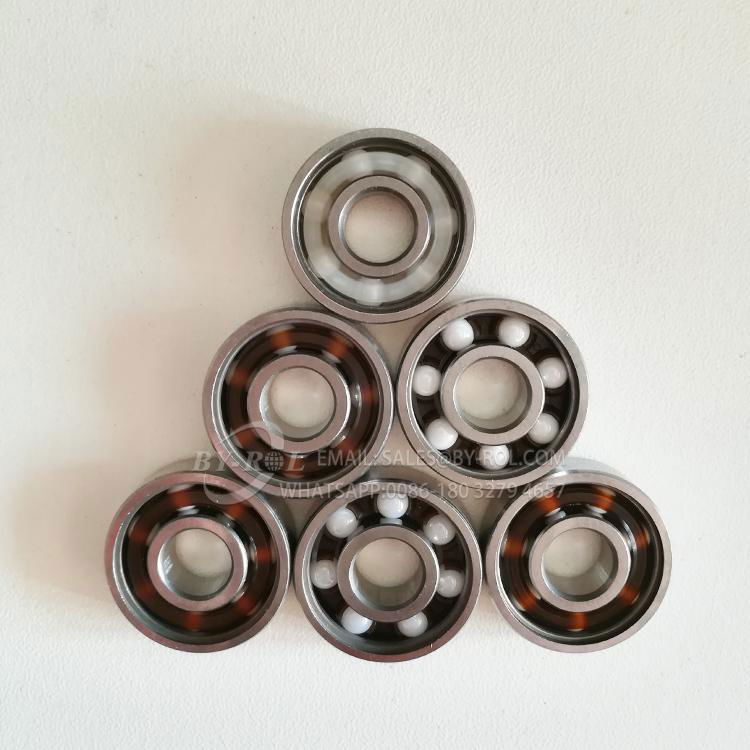 ZrO2 White Hybrid Ceramic Ball Bearing Skating Miniature Bearing