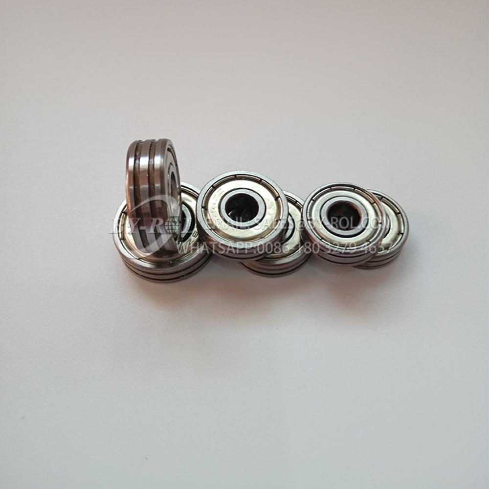 Customize miniature deep groove ball bearing with two slots 608ZZ 608 gg 4