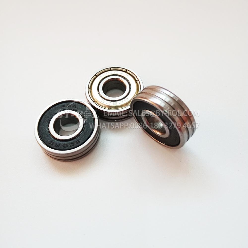Customize miniature deep groove ball bearing with two slots 608ZZ 608 gg 5