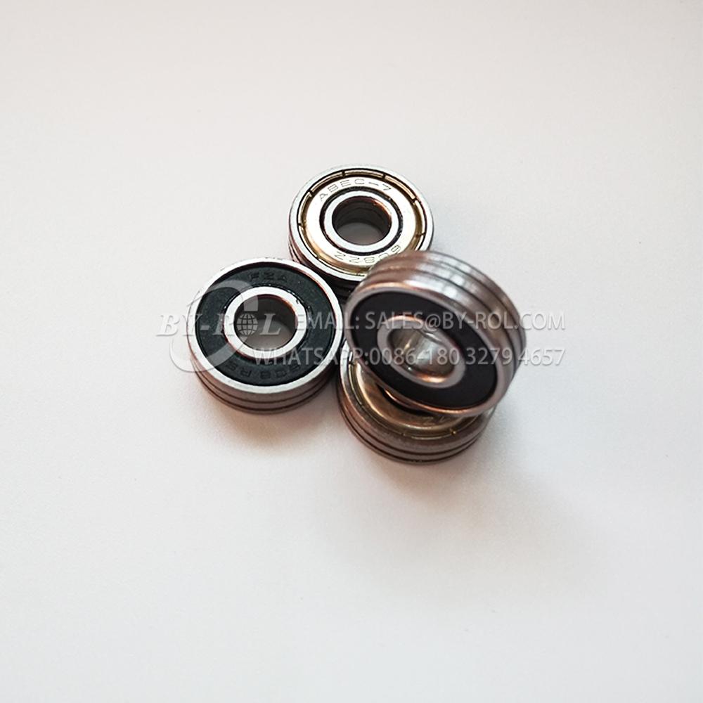 Non Standard Bearing 608 ZZ RS with two cavaties for plastic injection rollers 5