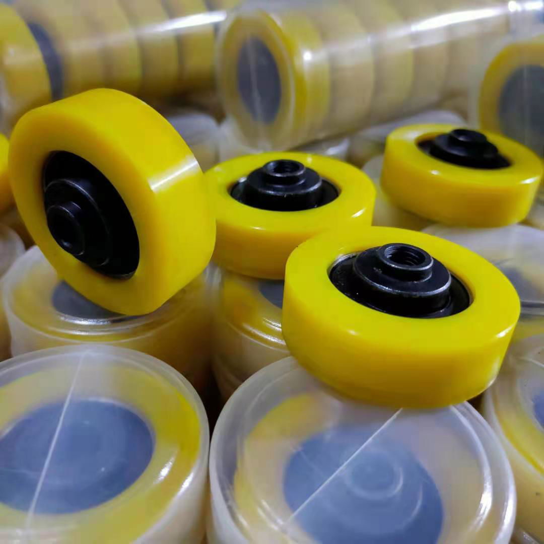 Soft OD 24Mm Small Polyurethane Bearing Wheels PU Pulleys PU Rollers