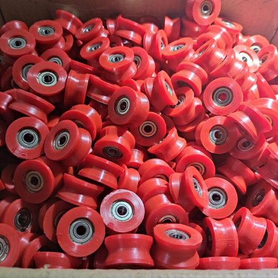 Soft OD 24Mm Small Polyurethane Bearing Wheels PU Pulleys PU Rollers 3