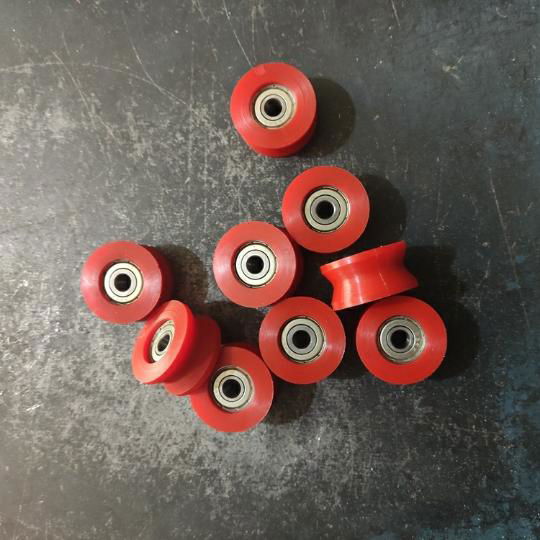 Soft OD 24Mm Small Polyurethane Bearing Wheels PU Pulleys PU Rollers 4