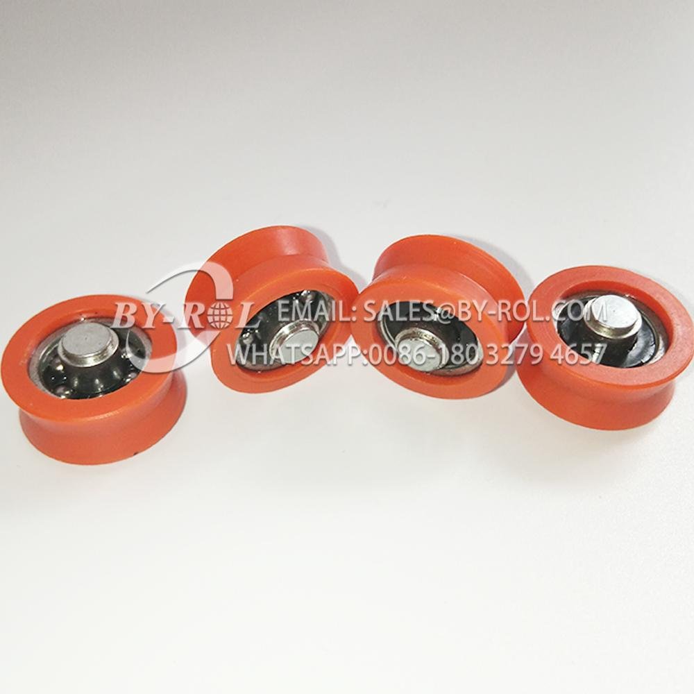 Factory price 626ZZ Rubber seal POM/Nylon plastic coated wheel 8