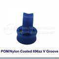 POM Nylon Coated 696zz V Groove Plastic Bearing Roller Wheel Pulley 