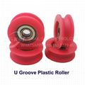 High Precision Nylon Roller Wheels Custom OEM H V U Groove plastic pulley wheel bearing